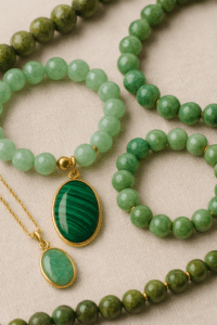 Bransoletki z zielonych kamieni